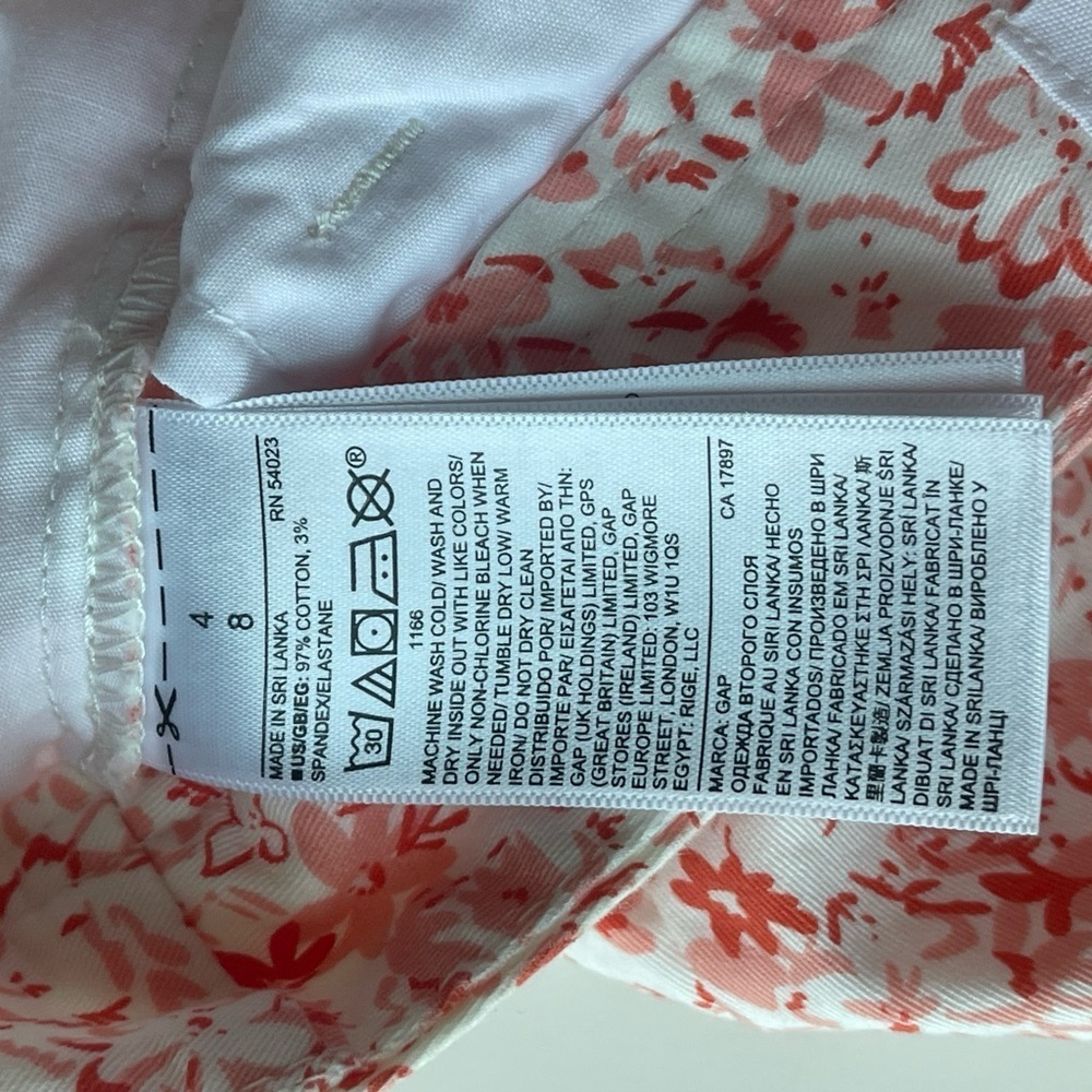 GAP CITY SHORTS Women’s Sz 4 Mid Rise Stretch 3” Inseam Floral Casual Preppy - Picture 5 of 8